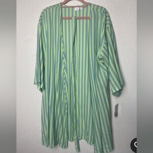 BP Nordstrom Green and Blue Striped Kimono/Robe